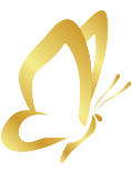 Logo Schmetterling in gold